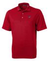 Carolina Panthers Americana Cutter & Buck Virtue Eco Pique Recycled Mens Polo Cardinal Red Mannequin Thumbnail Image