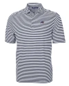 Carolina Panthers Americana Cutter & Buck Virtue Eco Pique Stripe Recycled Mens Polo Navy Blue Mannequin Thumbnail Image