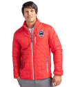 Chicago Cubs Stars & Stripes Cutter & Buck Rainier PrimaLoft® Mens Eco Insulated Full Zip Puffer Jacket Red Front Thumbnail Image