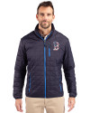 Boston Red Sox Stars & Stripes Cutter & Buck Rainier PrimaLoft® Mens Eco Insulated Full Zip Puffer Jacket Dark Navy Front Thumbnail Image