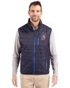 Seattle Mariners Stars & Stripes Cutter & Buck Rainier PrimaLoft® Mens Eco Insulated Full Zip Puffer Vest Dark Navy Front Thumbnail Image