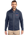 Indianapolis Colts Americana Cutter & Buck Mainsail Sweater-Knit Mens Full Zip Jacket Liberty Navy Heather Front Thumbnail Image