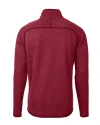 Carolina Panthers Americana Cutter & Buck Mainsail Sweater-Knit Mens Full Zip Jacket Cardinal Red Heather Mannequin Back Thumbnail Image