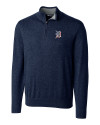 Detroit Tigers Stars & Stripes Cutter & Buck Lakemont Tri-Blend Mens Quarter Zip Pullover Sweater Liberty Navy Mannequin Thumbnail Image
