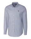 Miami Marlins Stars & Stripes Cutter & Buck Stretch Oxford Mens Long Sleeve Dress Shirt Light Blue Mannequin Thumbnail Image