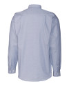 Miami Marlins Stars & Stripes Cutter & Buck Stretch Oxford Mens Long Sleeve Dress Shirt Light Blue Mannequin Back Thumbnail Image