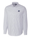 Miami Dolphins Americana Cutter & Buck Stretch Oxford Stripe Mens Long Sleeve Dress Shirt Light Blue Mannequin Thumbnail Image