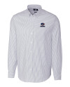 View image 2: Green Bay Packers Americana Cutter & Buck Easy Care Stretch Oxford Stripe Mens Long Sleeve Button Down Shirt Light Blue Mannequin