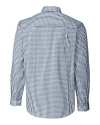 Carolina Panthers Americana Cutter & Buck Easy Care Stretch Gingham Mens Long Sleeve Dress Shirt Liberty Navy Mannequin Back Thumbnail Image