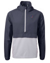 Carolina Panthers Americana Cutter & Buck Charter Eco Recycled Mens Anorak Jacket Navy Blue/Polished Mannequin Thumbnail Image