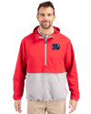 Cincinnati Bengals Americana Cutter & Buck Charter Eco Recycled Mens Anorak Jacket Red/Polished Front Thumbnail Image