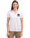 Green Bay Packers Americana Cutter & Buck Forge Eco Heathered Stretch Womens Blade Top White Front Thumbnail Image