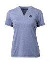 Miami Dolphins Americana Cutter & Buck Forge Recycled Four-Way Stretch Heathered Womens Blade Top Indigo Heather Mannequin Thumbnail Image