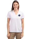 Miami Dolphins Americana Cutter & Buck Forge Recycled Four-Way Stretch Heathered Womens Blade Top White Front Thumbnail Image