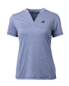 Carolina Panthers Americana Cutter & Buck Forge Eco Heathered Stretch Womens Blade Top Indigo Heather Mannequin Thumbnail Image