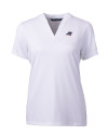 Carolina Panthers Americana Cutter & Buck Forge Eco Heathered Stretch Womens Blade Top White Mannequin Thumbnail Image