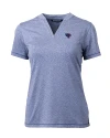 Jacksonville Jaguars Americana Cutter & Buck Forge Eco Heathered Stretch Womens Blade Top Indigo Heather Mannequin Thumbnail Image