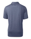 View image 8: Miami Marlins Stars & Stripes Cutter & Buck Forge Heathered Stretch Mens Polo Indigo Heather Mannequin Back