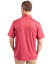 Arizona Cardinals Americana Cutter & Buck Pike Banner Print Stretch Mens Polo Cardinal Red Back Thumbnail Image