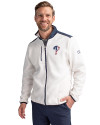 Philadelphia Phillies Stars & Stripes Cutter & Buck Cascade Eco Fleece Mens Full Zip Jacket Shell/Navy Blue Front Thumbnail Image