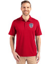 Milwaukee Brewers Stars & Stripes Cutter & Buck Forge Stretch Mens Big and Tall Polo Cardinal Red Front Thumbnail Image