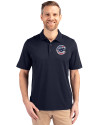 Chicago Cubs Stars & Stripes Cutter & Buck Forge Stretch Mens Big and Tall Polo Liberty Navy Front Thumbnail Image
