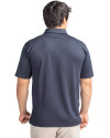 Cleveland Guardians Stars & Stripes Cutter & Buck CB Drytec Genre Textured Solid Mens Big and Tall Polo Navy Blue Back Thumbnail Image