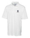 New Orleans Saints Americana Cutter & Buck CB Drytec Genre Textured Solid Mens Big and Tall Polo White Mannequin Thumbnail Image