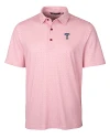 Texas Rangers Stars & Stripes Cutter & Buck Pike Double Dot Print Stretch Mens Big and Tall Polo Cardinal Red Mannequin Thumbnail Image