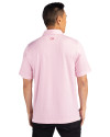 Atlanta Braves Stars & Stripes Cutter & Buck Pike Double Dot Print Stretch Mens Big and Tall Polo Cardinal Red Back Thumbnail Image