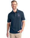 Colorado Rockies Stars & Stripes Cutter & Buck Advantage Eco Tri-Blend Pique Mens Big and Tall Polo Liberty Navy Front Thumbnail Image