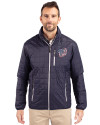 Washington Nationals Stars & Stripes Cutter & Buck Rainier PrimaLoft®  Mens Big and Tall Eco Insulated Puffer Jacket Dark Navy/Silver Front Thumbnail Image