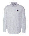 Minnesota Vikings Americana Cutter & Buck Stretch Oxford Stripe Mens Big and Tall Long Sleeve Dress Shirt Light Blue Mannequin Thumbnail Image