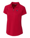 New England Patriots Americana Cutter & Buck Forge Stretch Womens Short Sleeve Polo Cardinal Red Mannequin Thumbnail Image