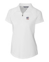 New York Yankees Stars & Stripes Cutter & Buck Forge Stretch Womens Short Sleeve Polo White Mannequin Thumbnail Image