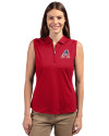 Arizona Diamondbacks Stars & Stripes Cutter & Buck Forge Stretch Womens Sleeveless Polo Cardinal Red Front Thumbnail Image