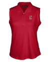 Cleveland Guardians Stars & Stripes Cutter & Buck Forge Stretch Womens Sleeveless Polo Cardinal Red Mannequin Thumbnail Image