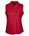 New England Patriots Americana Cutter & Buck Forge Stretch Womens Sleeveless Polo Cardinal Red Mannequin Thumbnail Image