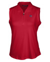 New York Giants Americana Cutter & Buck Forge Stretch Womens Sleeveless Polo Cardinal Red Mannequin Thumbnail Image