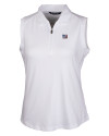 New York Giants Americana Cutter & Buck Forge Stretch Womens Sleeveless Polo White Mannequin Thumbnail Image