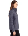 San Diego Padres Stars & Stripes Cutter & Buck Rainier PrimaLoft®  Womens Eco Insulated Full Zip Puffer Jacket Anthracite Melange Side Thumbnail Image