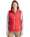 Arizona Diamondbacks Stars & Stripes Cutter & Buck Rainier PrimaLoft® Womens Eco Insulated Full Zip Puffer Vest Red Front Thumbnail Image