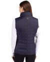 Pittsburgh Pirates Stars & Stripes Cutter & Buck Rainier PrimaLoft® Womens Eco Insulated Full Zip Puffer Vest Dark Navy Back Thumbnail Image