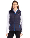 San Francisco 49ers Americana Cutter & Buck Rainier PrimaLoft® Womens Eco Insulated Full Zip Puffer Vest Dark Navy Front Thumbnail Image