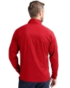 Los Angeles Angels Stars & Stripes Cutter & Buck Adapt Eco Knit Hybrid Recycled Mens Full Zip Jacket Red Back Thumbnail Image