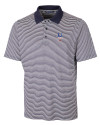 New York Mets Stars & Stripes Cutter & Buck Forge Tonal Stripe Stretch Mens Polo Liberty Navy Mannequin Thumbnail Image