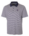 Tampa Bay Buccaneers Americana Cutter & Buck Forge Tonal Stripe Stretch Mens Polo Liberty Navy Mannequin Thumbnail Image