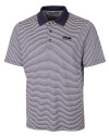 Seattle Seahawks Americana Cutter & Buck Forge Tonal Stripe Stretch Mens Polo Liberty Navy Mannequin Thumbnail Image
