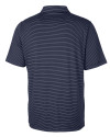 Cleveland Guardians Stars & Stripes Cutter & Buck Forge Pencil Stripe Stretch Mens Polo Liberty Navy Mannequin Back Thumbnail Image