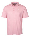 Cincinnati Reds Stars & Stripes Cutter & Buck Pike Double Dot Print Stretch Mens Polo Cardinal Red Mannequin Thumbnail Image